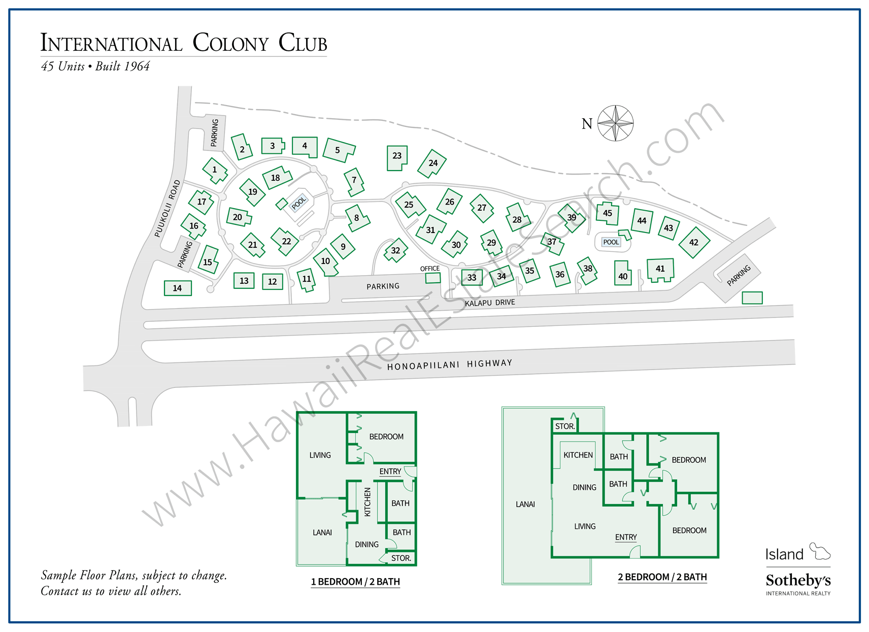 International Colony Club Map and Floor Plans